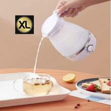 Hervidor eléctrico portátil y plegable de silicona 600 ml el color blanco - Blanco - Ver 5