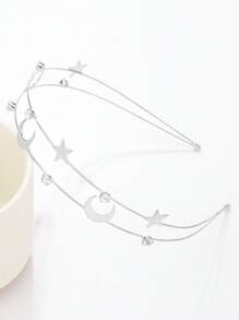 1PC Star Moon Butterfly Rhinestone Headband For Women Girls,Elastic Hair Styling Accessories,Clip Head Bands,Yoga Workout Running Headbands,Ornaments,Bridal Hair Hoop,Hair Decor Gift