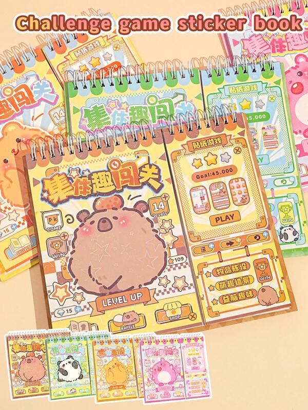 1 Set Of Cute Pet Themed Multi-Functional Sticker Book For Scrapbooking, Dress-Up Games, DIY Planner Decoration, Fun Challenge Scenes,School Supplies,Back To School
