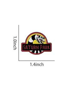 1PC Gothic Snake Enamel Pins Custom SATURN PARK Brooches Lapel Badges Clothes Punk Animal Jewelry Gift For Kids Friends