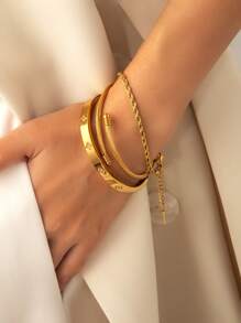 时尚简约女士不锈钢手链，适合日常佩戴、生日聚会、送给朋友的礼物 - 多款 - 查看 2