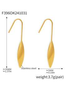 1 对不锈钢 18K 镀金泪滴形耳环，适合日常佩戴的女士时尚耳环 - 水滴耳環 - 查看 9