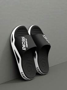 Men's Spring To Summer Fashion Slippers, Casual Open Toe Wear-Resistant Sandals, Suitable For Indoor, Outdoor, Beach, Shower, Walking, Bathroom, Household, Unisex, Shower Shoes - Multicolor - View 18