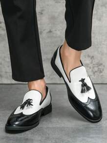 男士时尚休闲乐福鞋，适合青少年夏季休闲、户外运动、度假旅行、毕业礼物或生日礼服配饰 - 拼色款 - 查看 10