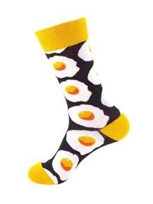 1 Pair/5 Pairs Men's Breathable Moisture Wicking Comfortable Casual Fruit Print Mid-Calf Socks