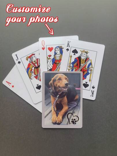 Custom Playing Cards- 52 Card Deck Personalized With Your Photo Or Design/ Add Text Poker Cards,Multi-Functional,Reusable,Ornamental,Exquisite,Stylish,Adorable,Colorful,Cute,Funny,Custom,Personalized,Customized,Unique,Ideal Gifts For Her,Ideal Gifts For Him,For Anniversaries,For Birthdays