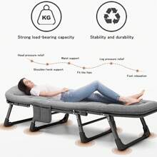 Portable Folding Camping Bed, Folding Single Sofa Bed - Adjustable Sofa Bed, Suitable For Camping And Travel, Comes With Soft Cushions And Pillows, Perfect For Holiday Gifts, Perfect For Outdoor Camping. - 彩色 - 查看 10