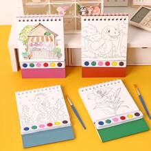 1 Set Watercolor Paper Watercolor Painting Set Watercolor Graffiti Coloring Book Art Painting Book Creative Watercolor Painting Book,Perfect Birthday Gift, Easter Gift, Party Holiday Gift