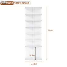 MoolSun 6/7-Story Rotating Display Rack,Self-Supporting 360 ° Rotating Shoe Organizer, High Sole Design ,Storage Rack, Rotating Shoe Display, 360 Degree Storage Circular Rotating Display Rack, Bag Rotating Display Rack,Suitable For 24/28 Pairs Of Shoes (6/7-Story White)Suitable For Entrance, Bedroom, Living Room, Office, Conference Room Rotating Storage Platform. - B2(7層白色) 高底設計 - 查看 10
