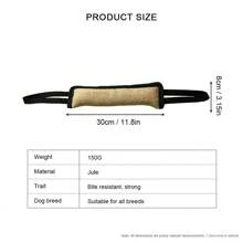1 件装狗咬棒，黄麻拔河玩具，咀嚼出牙训练目标，30 厘米长咀嚼棒，用于狗训练 - 彩色 - 查看 2