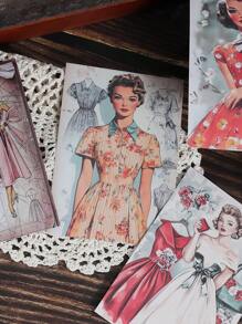 72 tờ (24 tờ + 48 nhãn dán) Bộ giấy nhật ký DIY Vintage Romantic Old Dreams, Dành cho nghệ thuật thủ công, Đồ dùng sổ lưu niệm, Thủ công DIY, Tấm lót nền, Đồ trang trí ngày lễ, Thủ công, Giấy chúc phúc, Trang trí quà tặng - Màu be - Xem 7