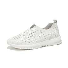 Orchid Leather Sneakers By Project Cloud - Lightweight, Arch Support. - White - View 3