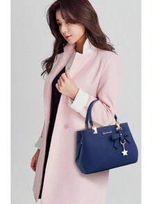 Dreubea Womens Handbag Tote Shoulder Purse Leather Crossbody Bag Bolsos Para Mujer - Xanh đậm - Xem 6