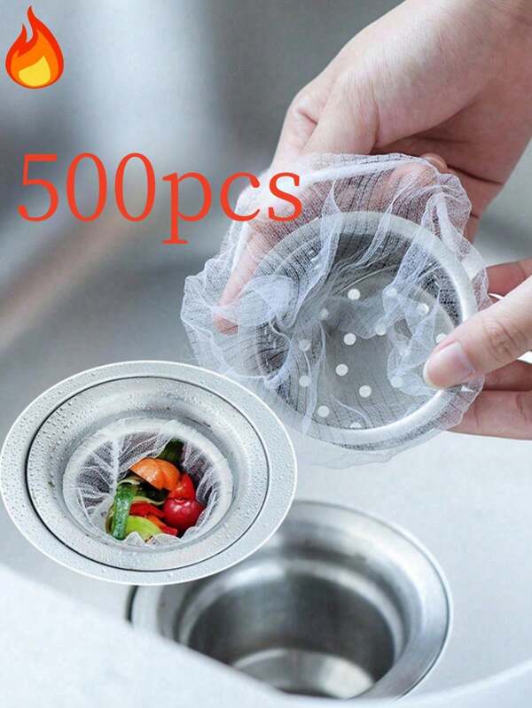 500 Pieces /300 Pieces /200 Pieces /100 Pieces Of Kitchen Sink Fine Mesh Filter Bag, Kitchen Sink Filter, Bathroom Sink Filter-Reusable And Disposable, Suitable For Father's Day And Mother's Day, As A Good Helper For Parents, An Easy-To-Clean Kitchen Drainage Protector, Suitable For Kitchens And Bathrooms.(New And Old Models Are Shipped At Random.)