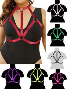 性感女士加大码紧身胸罩笼式胸罩无罩杯胸罩朋克哥特式吊带胸罩