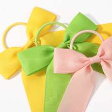 25pcs Rubber Band Bow Streamer Hair Accessories With Ponytail Holder, Hairband, Elastic Band, Braid Bow For Cheerleading Hairstyles(Random)