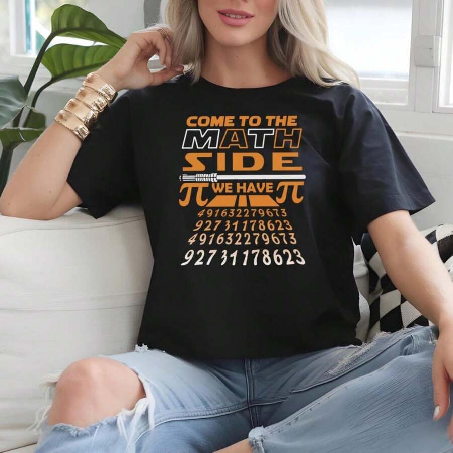 Come To The Math Side We Have Pi Math Shirt, Math Teacher Shirt, Science Shirt,  Shirt, Science Gift, Funny Math Shirt, Math Lover Gift - Black - View 1