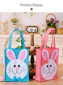 1pc Easter Decorations Cartoon Rabbit Portable Storage Bag Home Decoration Festival Supplies