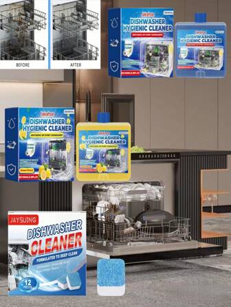 Pastillas efervescentes para limpiar el lavavajillas que eliminan el aceite y la cal. Limpia el olor en lavavajillas domésticos de modelos nuevos y antiguos (envío aleatorio)