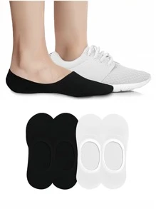 1/4/6/12 Pairs Thin Non-Slip Breathable Moisture-Wicking Low Cut Invisible Socks - Multicolor - View 12