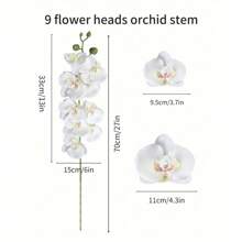 6 piezas de Flores de Orquídea Phalaenopsis Artificial, de unicolor, decoración multiusos simple y práctica