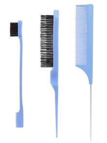 Hair brushes-EU 4pcs Curly Hair Styling Brush Set - Includes Styling Brush, Edge Brush, Volumizing Brush And Tail Comb, Suitable For Smoothing Frizz, Parting And Creating Sleek Hairstyles, For Home And Salon Use - Multicolor - View 22