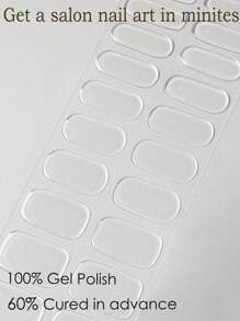 20/32/36/40 Stickers d'ongles en gel durcissant, stickers d'ongles transparents, vernis à ongles UV, qualité salon, stickers d'ongles en gel longue durée