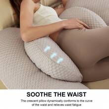 Support Nursing Pillow For Pregnant Maternity & Body Extended Pregnancy Pillow Fok Sleeping Adjustable Full Body & Back Support Extended Full Body Pillow Pregnancy Pillow With Cooling Cover