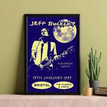 1pc Unframed, Jeff Buckley Concert Poster - Music Fan Collectibles - Vintage Music Poster - Home Decor - Wall Art - Canvas Poster Bedroom Decor Stickers Home Decor Living Room Wall Paper Wall Stickers Party Decorations Living Room Decor Bedroom Office Decor Home Decor Items