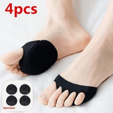 2 Piezas/4 Piezas Almohadillas metatarsiana para mujeres y hombres, almohadillas blandas para la parte delantera del pie, reutilizables, transpirables, medias invisibles para primavera y verano. Almohadillas para los cinco dedos de los pies de la mujer para tacones altos, cómodos semiinsertos para el cuidado de los pies, calcetines con insertos antideslizantes para los dedos de los pies, para sandalias, medias de media longitud para mujeres, almohadillas para la parte delantera del pie, calcetines con los dedos expuestos, calcetines de cinco dedos antideslizantes, exterior, tacones, viaje, accesorios de viaje
