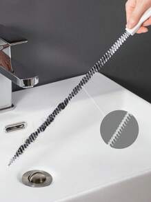 1 pieza Eliminador de obstrucciones de fregadero, herramienta de fontanería de cocina, cepillo de limpieza para eliminar el cabello