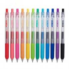 12 Pens, 12 Random Colors, Push-Up Neutral, Color Pens, Fine Point Ink Pens, 0.5mm, Set Of 12, Suitable For Journaling, Adult Coloring, Note Taking, School, Office And Home Use, 12 Colors Randomly Matched - 彩色 - 查看 3