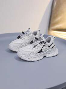 Children's Fashionable Mesh Breathable Casual Sports Shoes, Gray, Breathable Anti-Slip, Suitable For Indoor And Outdoor Running And Walking - Grey - View 9