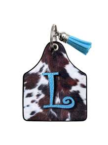1pc Retro Western Farm Animal Cow Leather Keychain With Letter Print Car Accessories Bag Charm School Animal Cute Goth Y2k Bag Accessories Lanyards With Id Holder Car Accessories Bag Charms Christmas Gift Car Teacher Friend Sister Gift Ideas - Multicolor - View 20