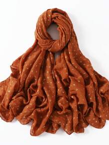 1 Piece Fashion Style Women Scarf Wrap Leaf Bronzing Shawls Headband Fantastic Crinkle Viscose Hijab