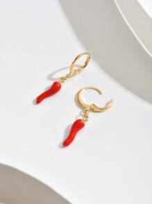 1 para małych kolczyków w kształcie papryczki chili, odpowiednich do codziennego noszenia kobiet