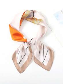 1pc Floral Print Bandana Headband, Hair Scarf, Face Mask, Sun Protection Scarf For Women - Multicolor - View 2