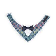 1pc Pet Accessories, Denim Casual Tassel Bow Tie Pet Party Decoration Bib/Triangle Scarf