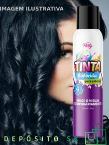 Temporary Hair Dye Black Color 150ml My Party Crazy Hair - màu đen - Xem 2
