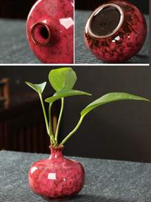 1pc Modern Minimalist Crackle Glaze Ceramic Vase, Dry Flower Decor Ornament, Creative Home Decor For Living Room, Office, Bookshelf, Desk, Bedroom, Vase For Dry Flowers (Flowers Not Included) Gifts Birthday Graduation Back To School Room Decor School Supplies Flower Vase Glass Vase