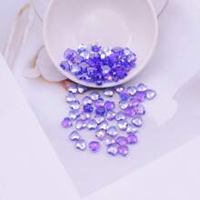 24pcs 8mm Iridescent Glass Crystal Heart-Shaped Beads, Faceted Heart Loose Beads For Necklace, Bracelet, DIY Jewelry Craft, Clothing And Gift Accessory