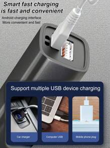 1/2/4 件迷你户外手电筒，光束强大，3 种照明模式，USB 快速充电，防水，内置 18650 电池可逆移动电源，非常适合露营、远足、应急使用、日常通勤照明、圣诞节、万圣节装饰