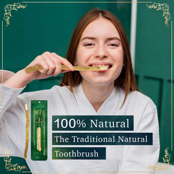 Miswak Sticks Toothbrush - Vacuum Sealed Natural Flavor From Original Authentic Arabic Plants- For Healthy Gums, Teeth, And Fresher Breath