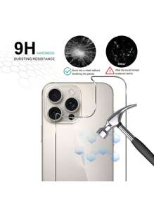 Yezodawee 3 件装后屏幕保护膜适用于 iPhone 11 12 13 14 15 16 Pro Max XS XR X 6 6S 7 8 Plus，后置钢化玻璃钢化玻璃膜优质高清清晰度防指纹/防刮 - 3pcs BackFilm - 查看 2