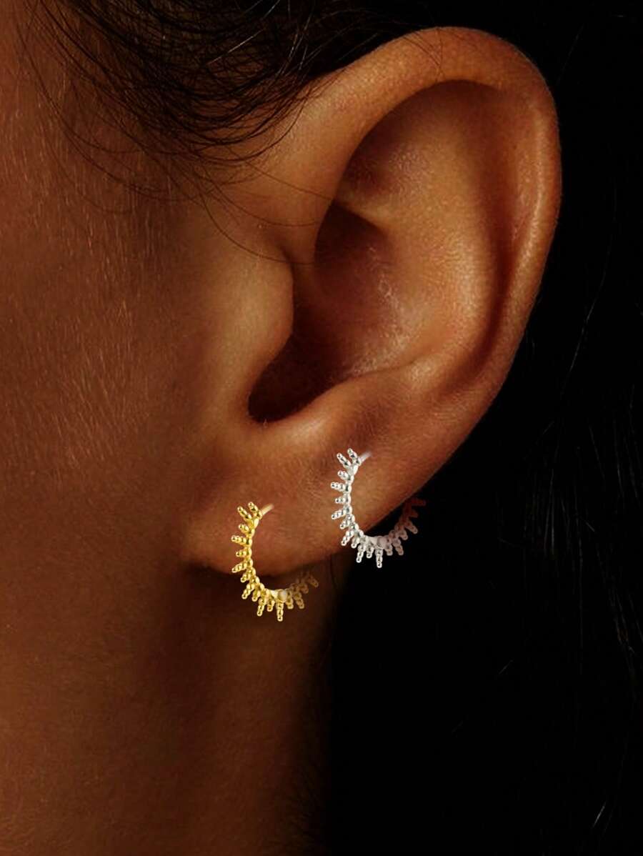 单只耳环 925 纯银耳环 适合单只耳洞的鼻环 女士小耳环 女士鼻环 鼻环 鼻洞饰品