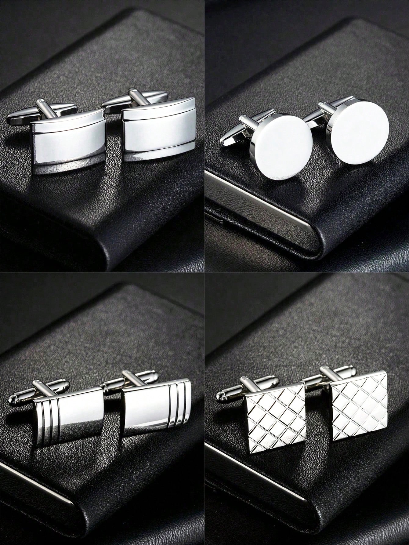 زوج أساور أكمام من النحاس عالية الجودة بتصميم هندس...