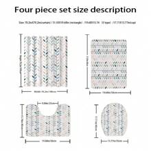 1pc Digital Printed Waterproof Antibacterial Shower Curtain Home Bathroom Decor Summer Bathroom Accessories Back To School