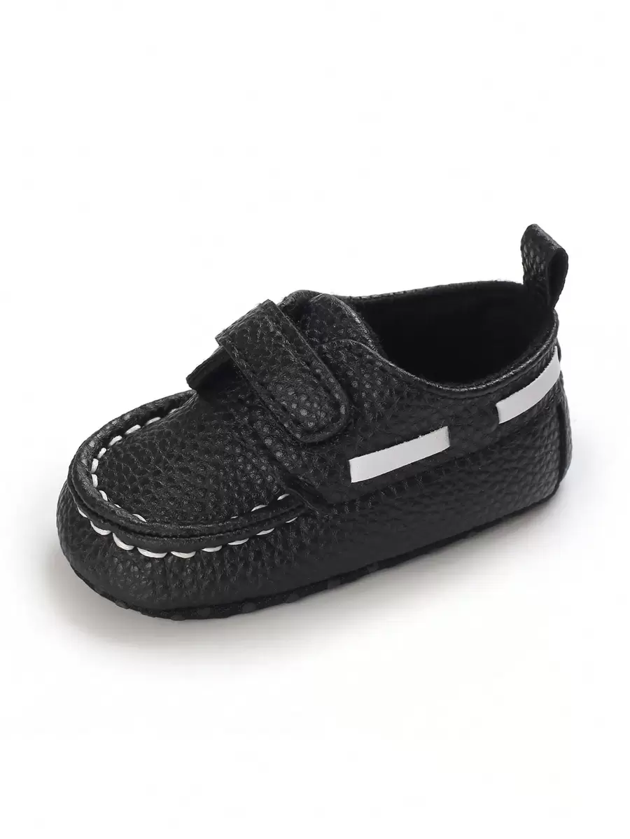 Infant Casual Soft Sole Classic Leather Shoes, Fashionable For Spring & Autumn - Black - View 1