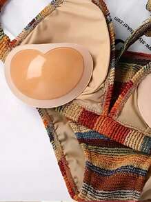 1 对性感聚拢硅胶胸罩垫 - 隐形乳头垫、可重复使用的泳装和比基尼提升贴、丰胸垫、泳衣硅胶胸罩垫、乳头盖贴纸贴片