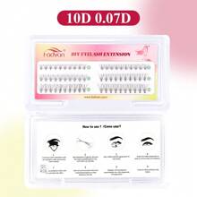 FADVAN 1/6pcs 60PCS 3Rows Diy Premade Fan Lash Extensions 10/20/30/40D 8-14mm 0.07mm Thickness Eyelash Bundles Cluster Russian Volume Fans Soft Grafting Lashes Supplies Individual Natural Eyelash Extensions Eyelashes Cluster Lashes